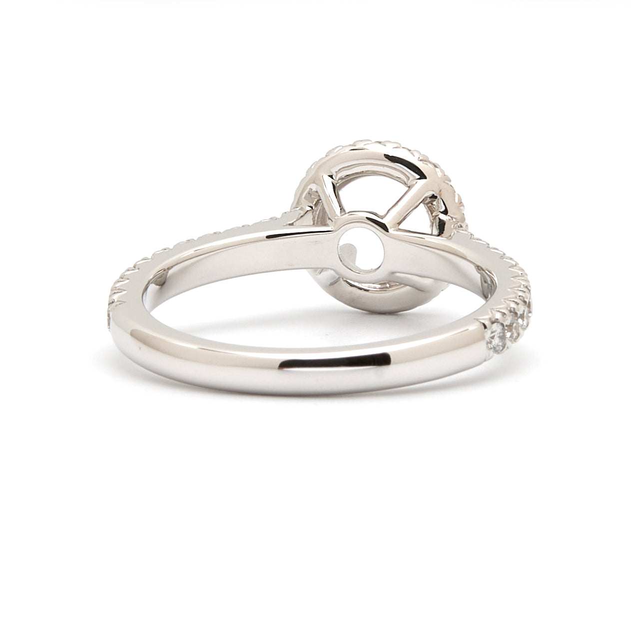 18K Gold Natural Diamond Lunaria Ring Mount MR017 - RM5079 - FABER JEWELS