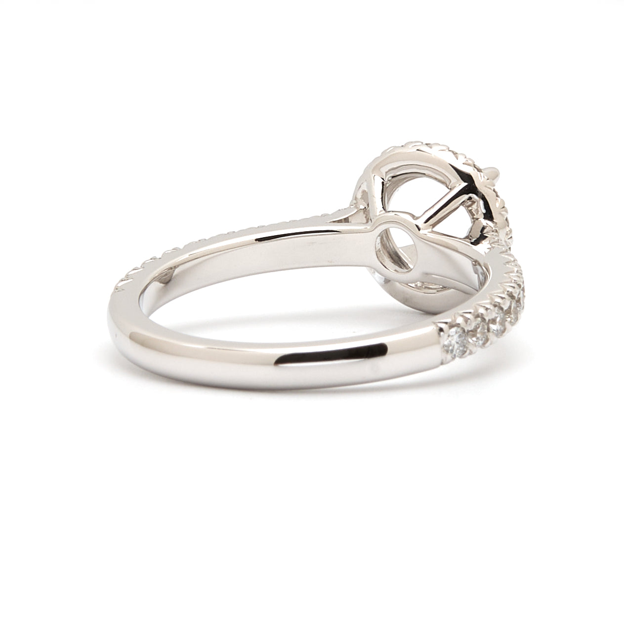 18K Gold Natural Diamond Lunaria Ring Mount MR017 - RM5079 - FABER JEWELS