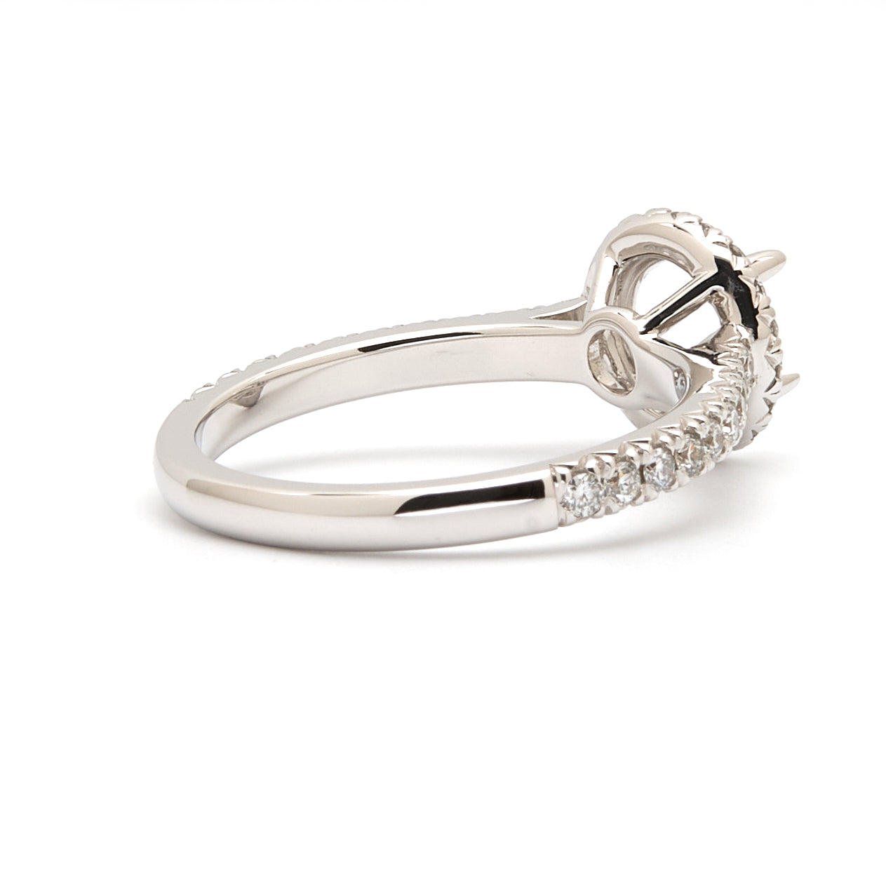 18K Gold Natural Diamond Lunaria Ring Mount MR017 - RM5079 - FABER JEWELS