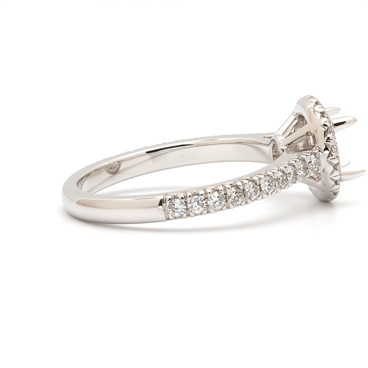 18K Gold Natural Diamond Lunaria Ring Mount MR017 - RM5079 - FABER JEWELS