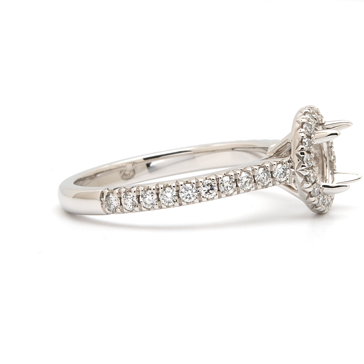 18K Gold Natural Diamond Lunaria Ring Mount MR017 - RM5079 - FABER JEWELS