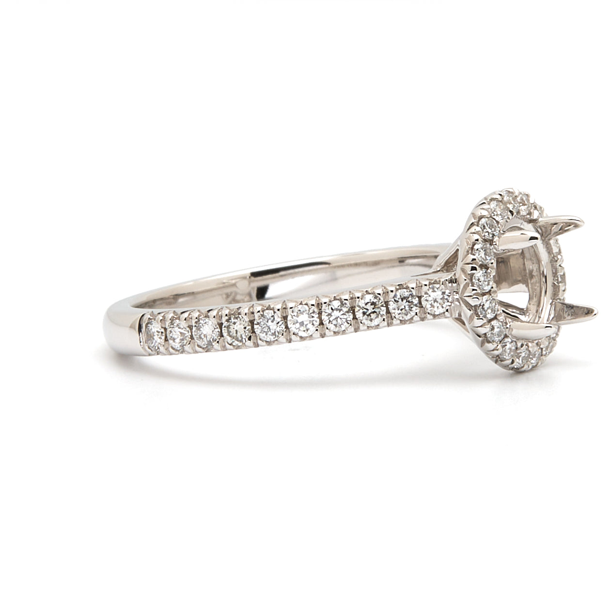 18K Gold Natural Diamond Lunaria Ring Mount MR017 - RM5079 - FABER JEWELS