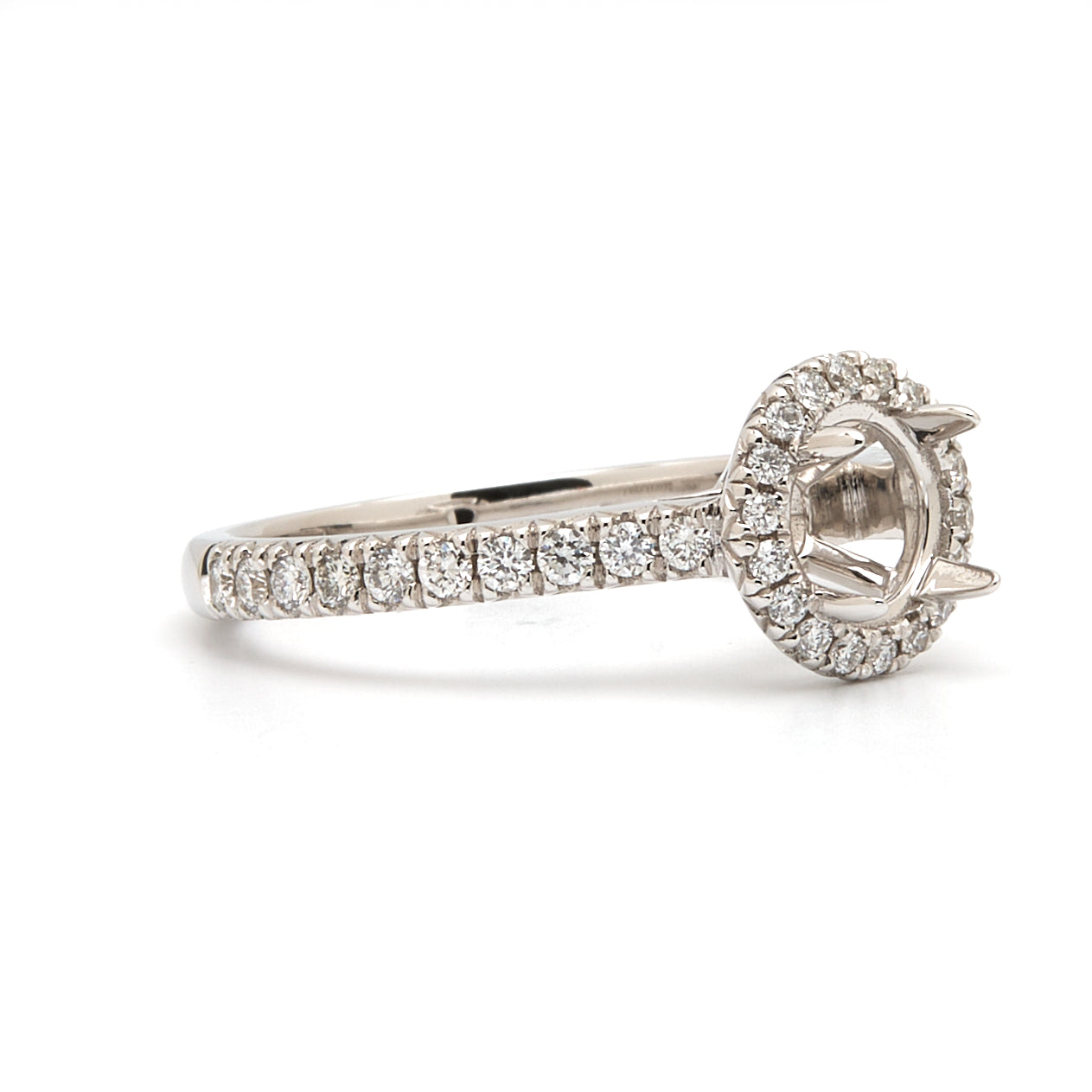 18K Gold Natural Diamond Lunaria Ring Mount MR017 - RM5079 - FABER JEWELS
