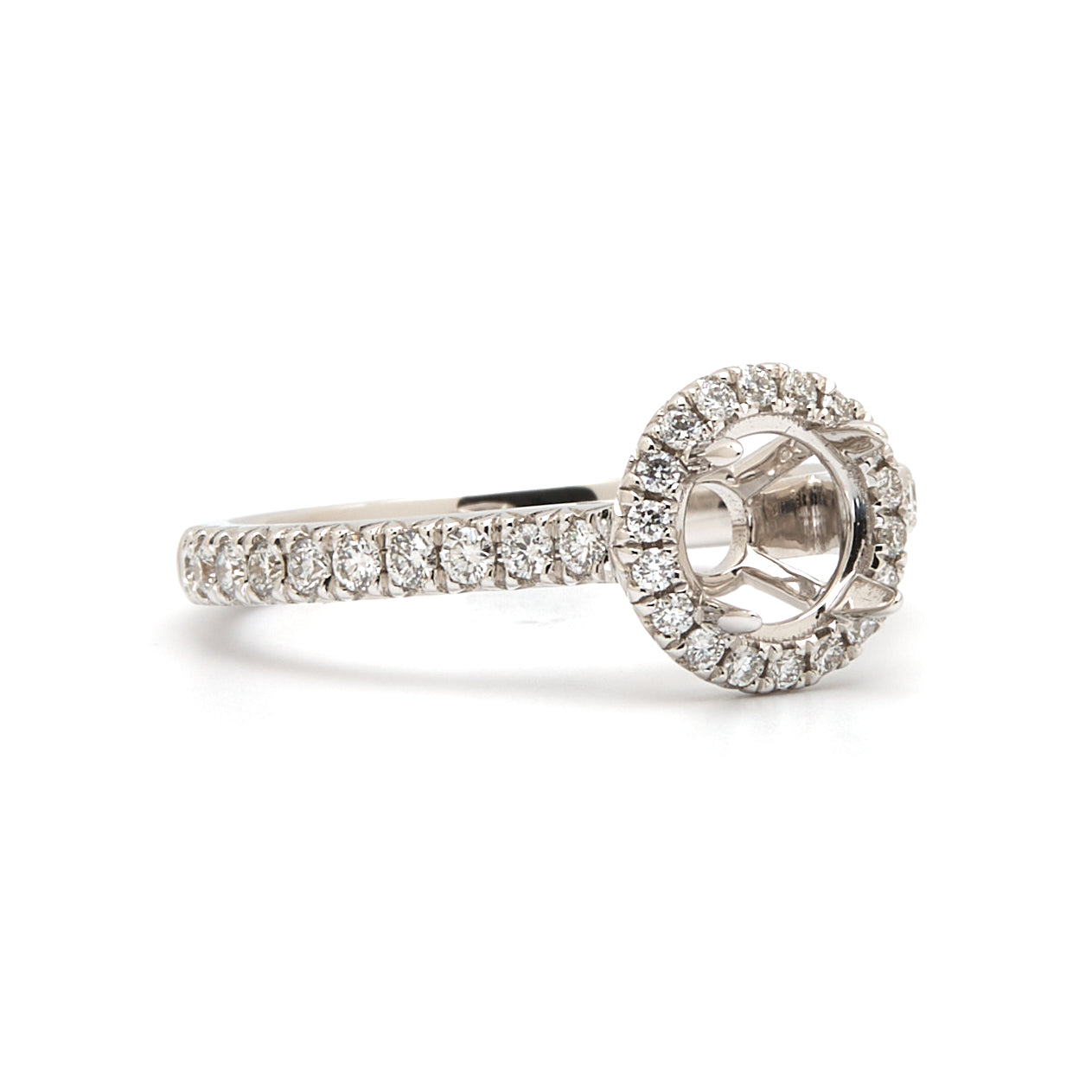 18K Gold Natural Diamond Lunaria Ring Mount MR017 - RM5079 - FABER JEWELS