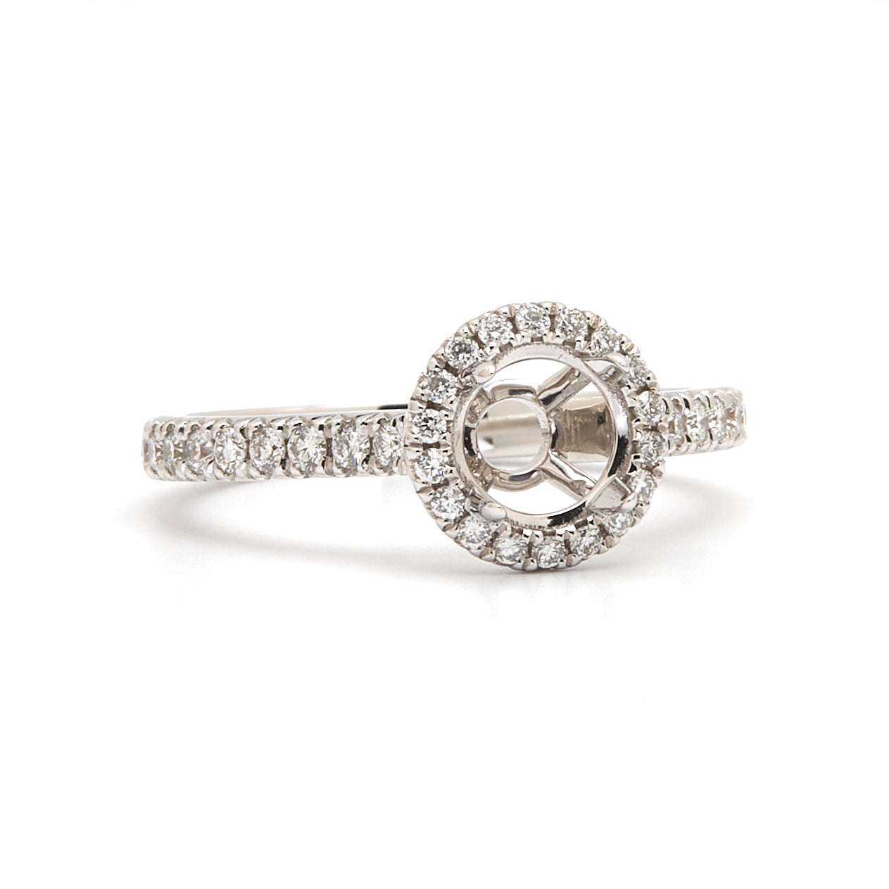 18K Gold Natural Diamond Lunaria Ring Mount MR017 - RM5079 - FABER JEWELS
