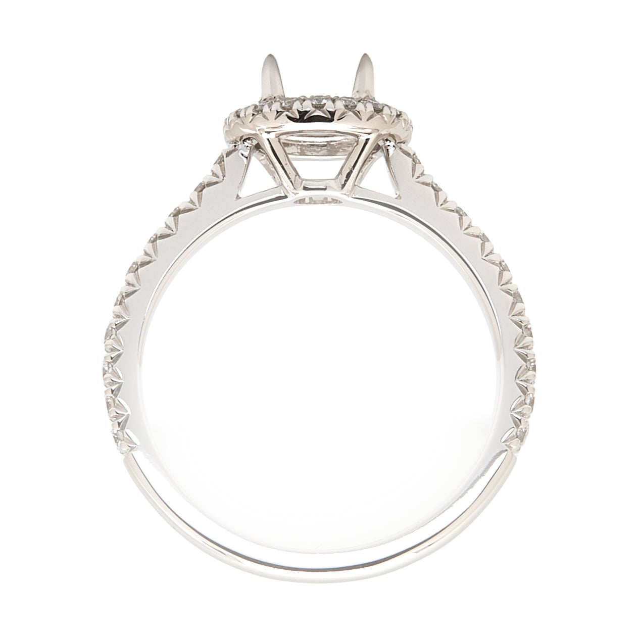 18K Gold Natural Diamond Lunaria Ring Mount MR017 - RM5079 - FABER JEWELS