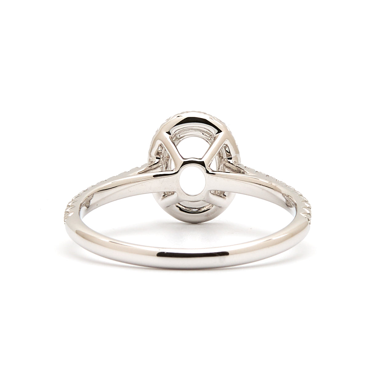 18K Gold Natural Diamond Aeris Ring Mount MR018 - RM5100 - FABER JEWELS