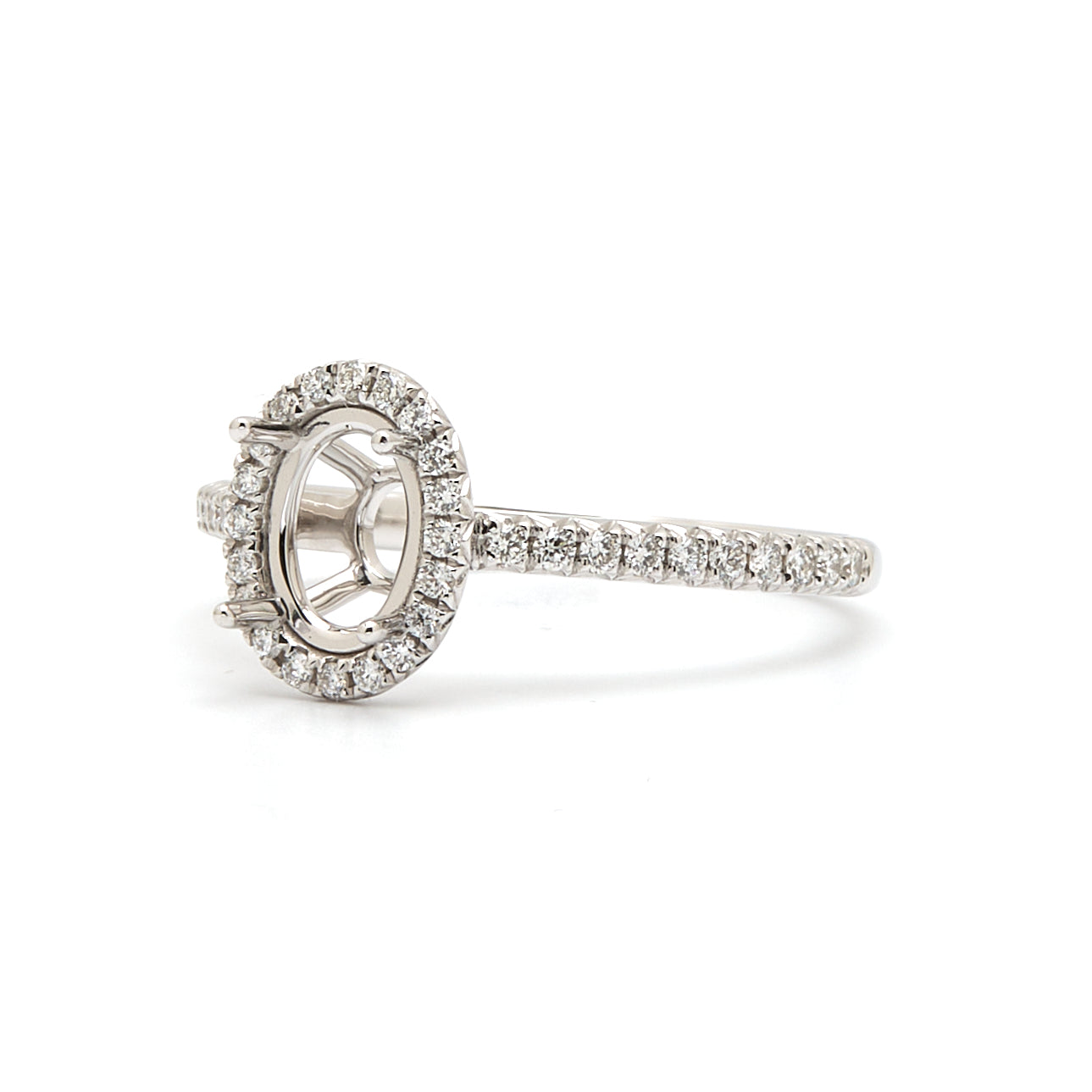 18K Gold Natural Diamond Aeris Ring Mount MR018 - RM5100 - FABER JEWELS