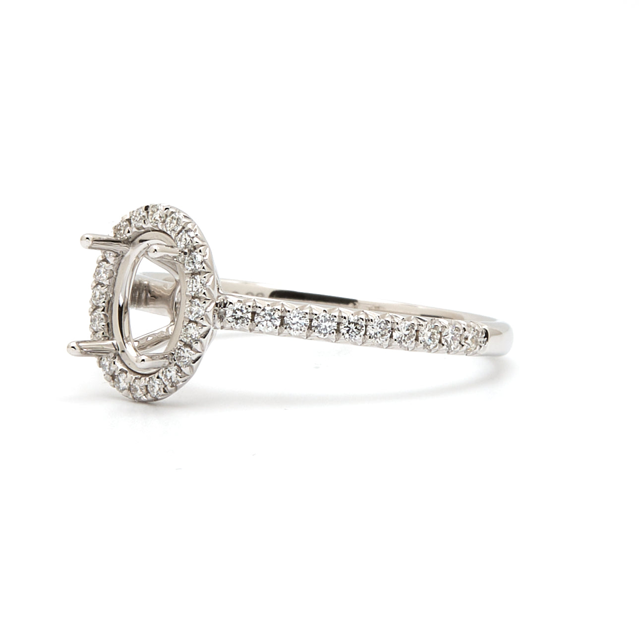 18K Gold Natural Diamond Aeris Ring Mount MR018 - RM5100 - FABER JEWELS