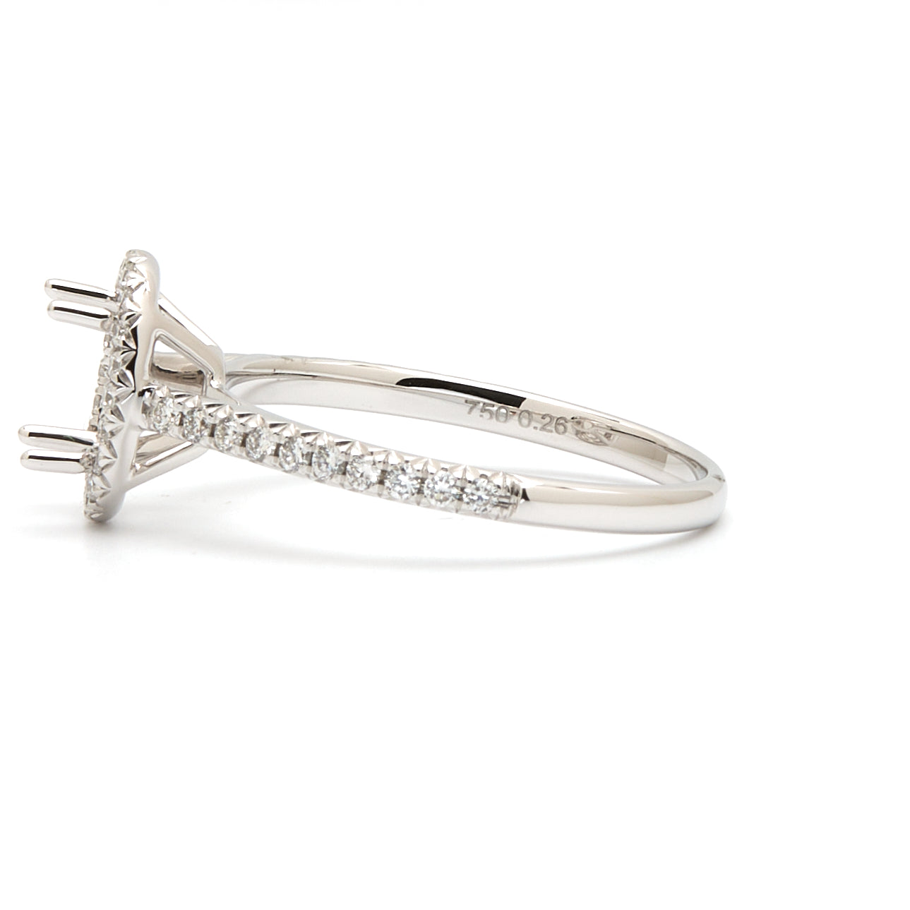 18K Gold Natural Diamond Aeris Ring Mount MR018 - RM5100 - FABER JEWELS