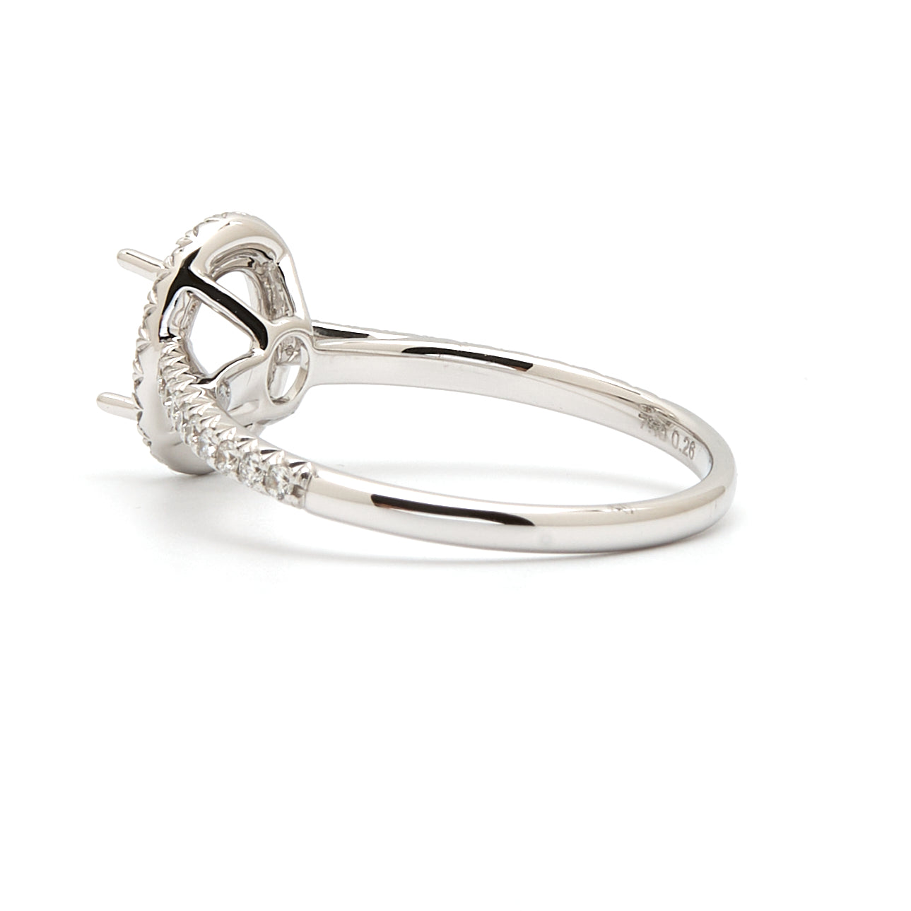 18K Gold Natural Diamond Aeris Ring Mount MR018 - RM5100 - FABER JEWELS