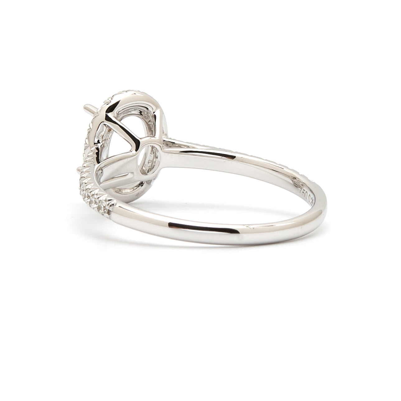 18K Gold Natural Diamond Aeris Ring Mount MR018 - RM5100 - FABER JEWELS