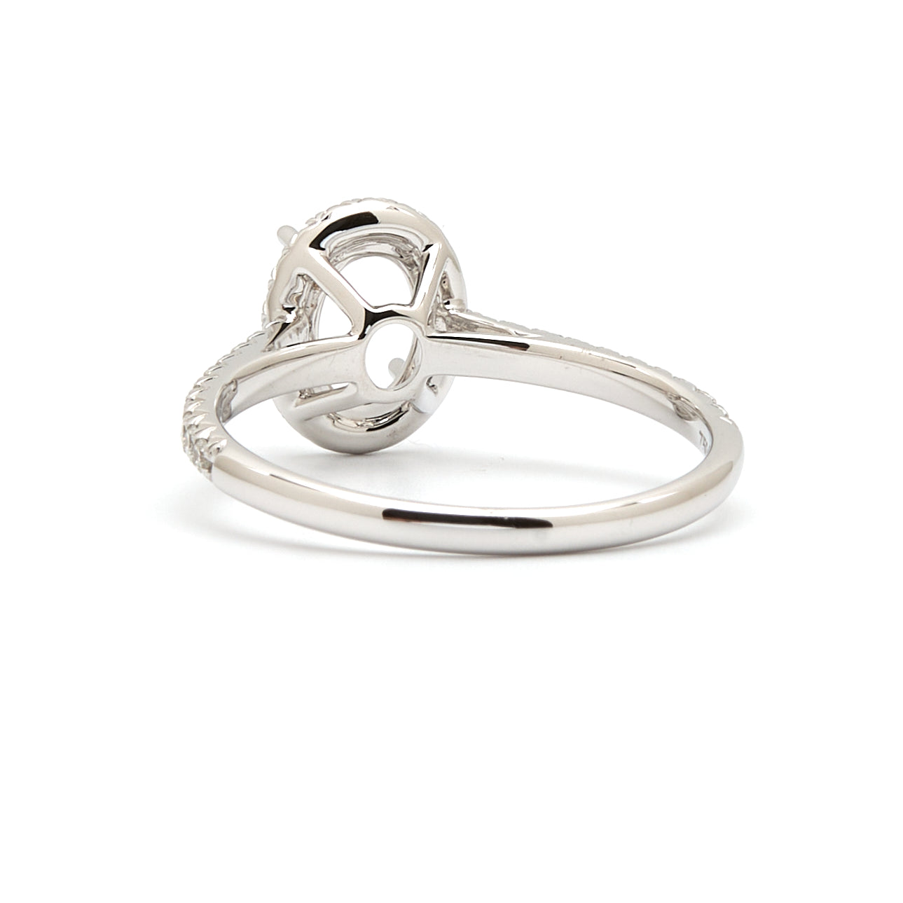 18K Gold Natural Diamond Aeris Ring Mount MR018 - RM5100 - FABER JEWELS