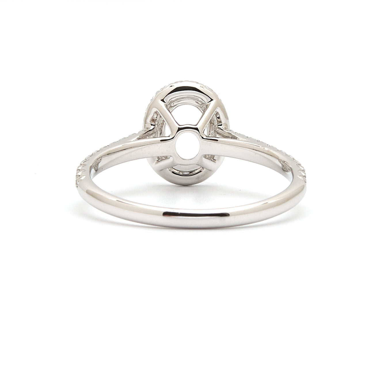 18K Gold Natural Diamond Aeris Ring Mount MR018 - RM5100 - FABER JEWELS