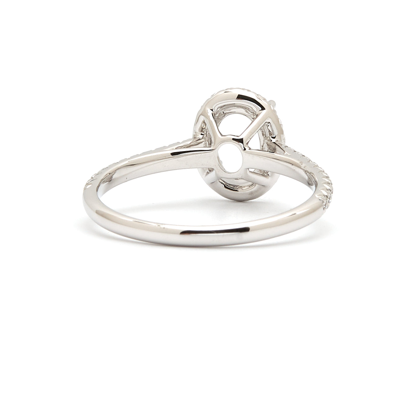 18K Gold Natural Diamond Aeris Ring Mount MR018 - RM5100 - FABER JEWELS