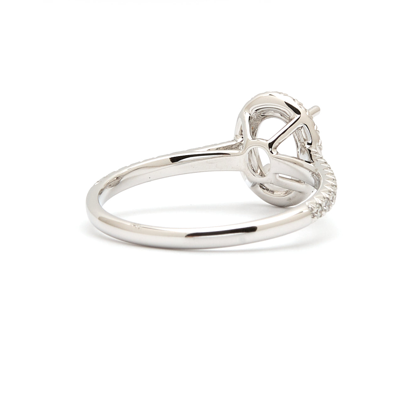 18K Gold Natural Diamond Aeris Ring Mount MR018 - RM5100 - FABER JEWELS