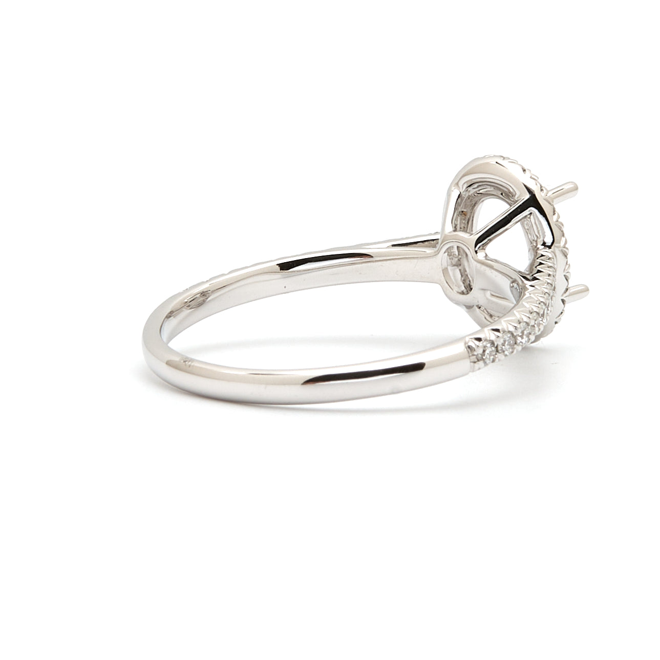 18K Gold Natural Diamond Aeris Ring Mount MR018 - RM5100 - FABER JEWELS