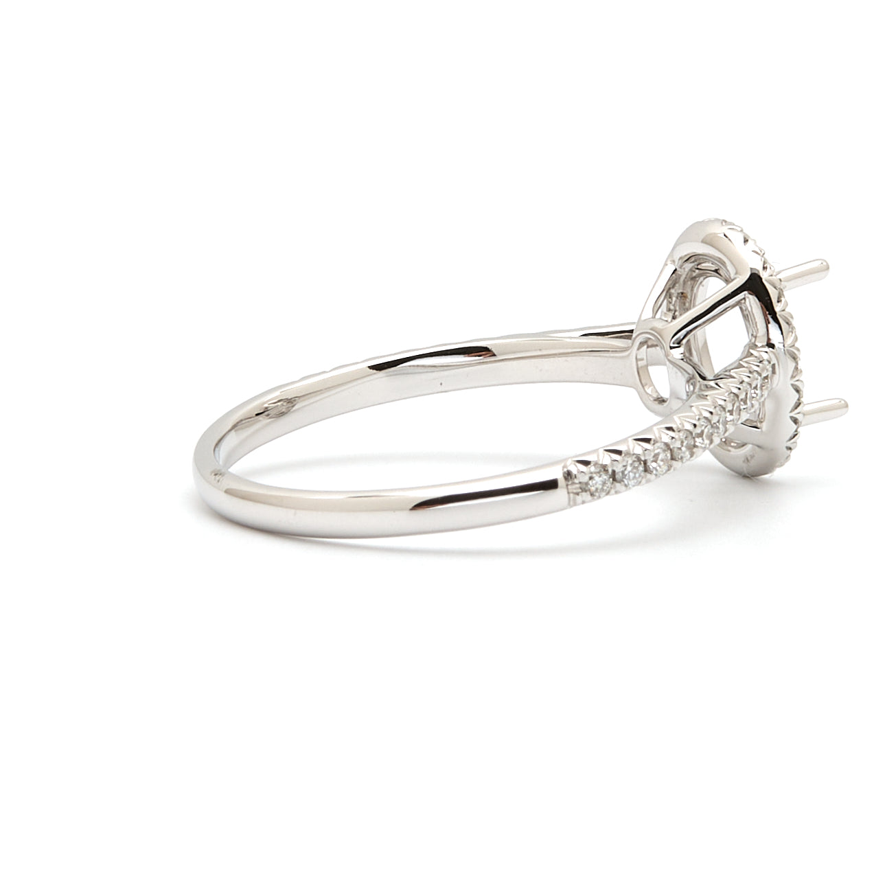 18K Gold Natural Diamond Aeris Ring Mount MR018 - RM5100 - FABER JEWELS