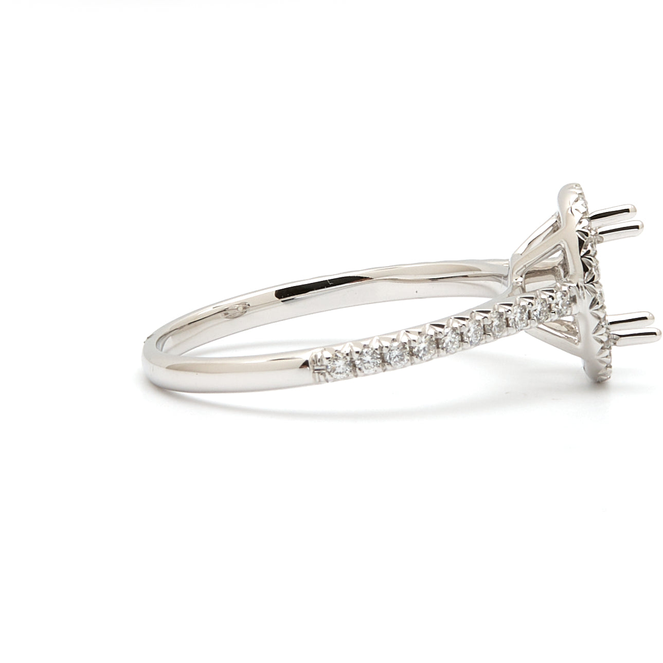 18K Gold Natural Diamond Aeris Ring Mount MR018 - RM5100 - FABER JEWELS