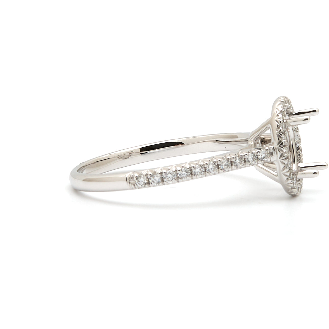 18K Gold Natural Diamond Aeris Ring Mount MR018 - RM5100 - FABER JEWELS