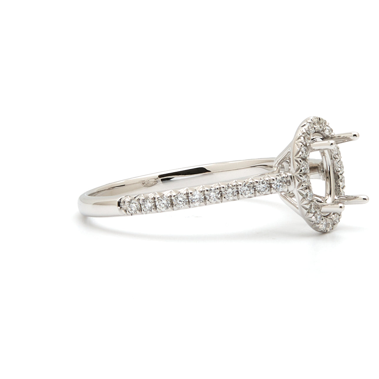 18K Gold Natural Diamond Aeris Ring Mount MR018 - RM5100 - FABER JEWELS