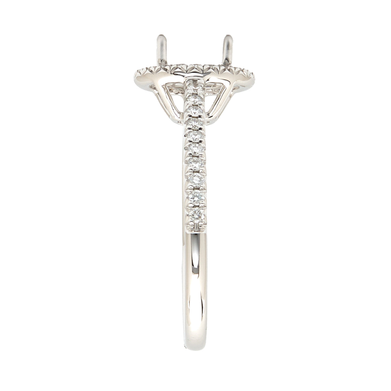 18K Gold Natural Diamond Aeris Ring Mount MR018 - RM5100 - FABER JEWELS