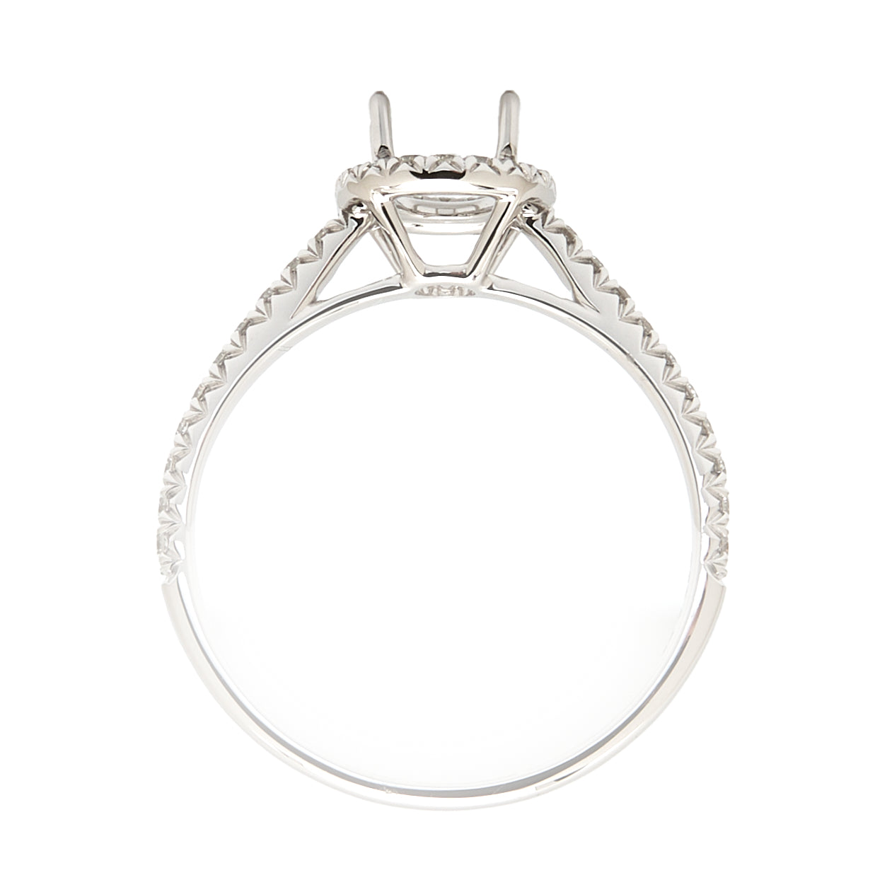 18K Gold Natural Diamond Aeris Ring Mount MR018 - RM5100 - FABER JEWELS