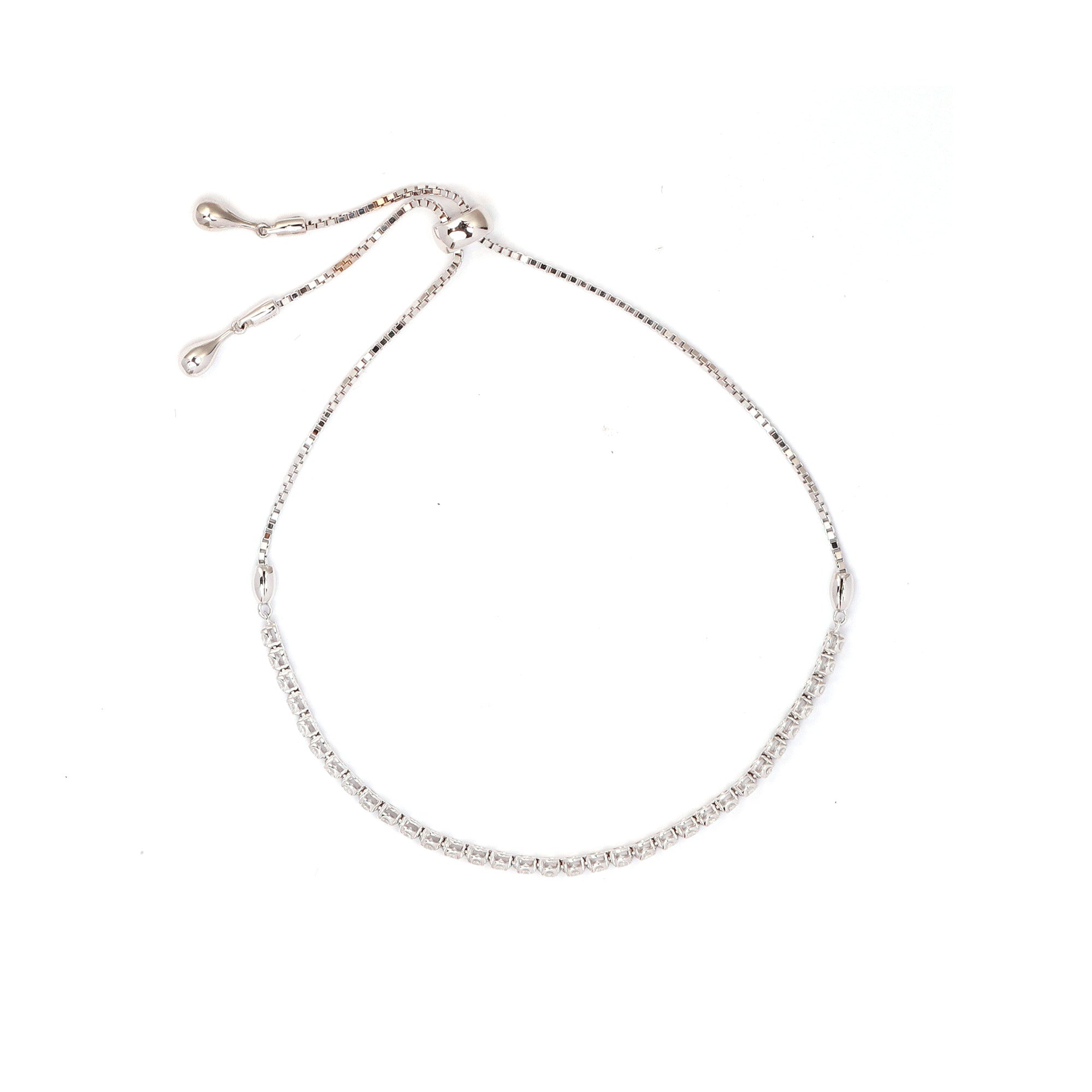 18K gold round brilliant diamond slider tennis bracelet 0.72ct tw. A00103 - FABER JEWELS
