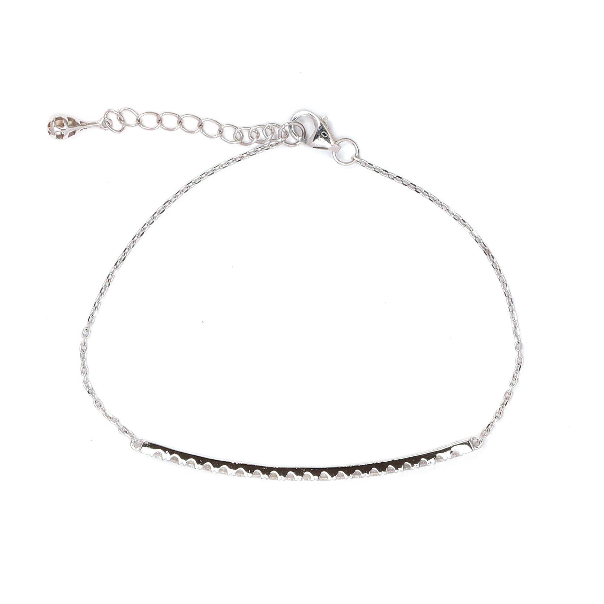 18K gold Round Brilliant Diamond Pave Chain Bracelet 0.38ct A00140 - FABER JEWELS