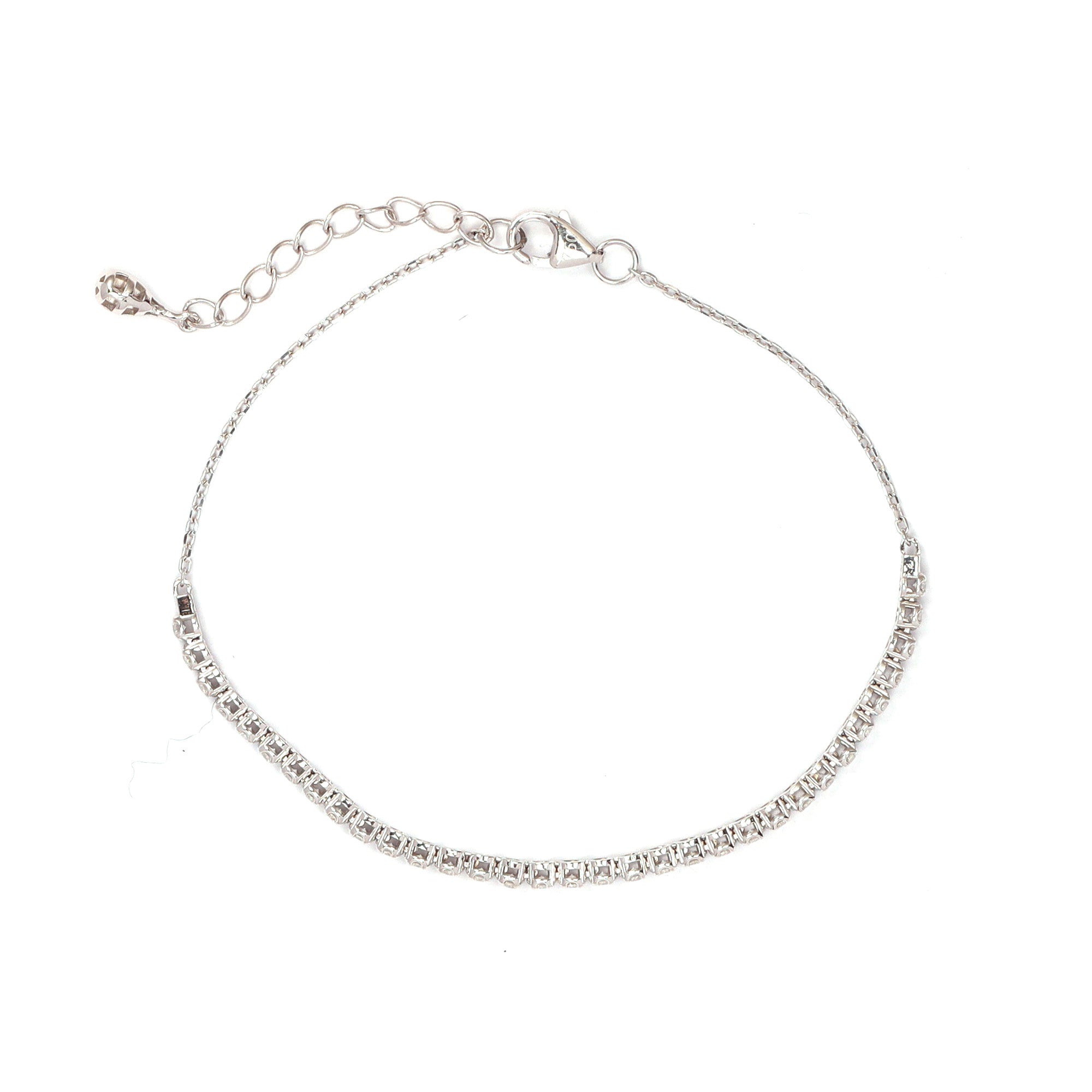 18K gold round brilliant diamond chain bracelet 0.43ct tw. A00142 - FABER JEWELS