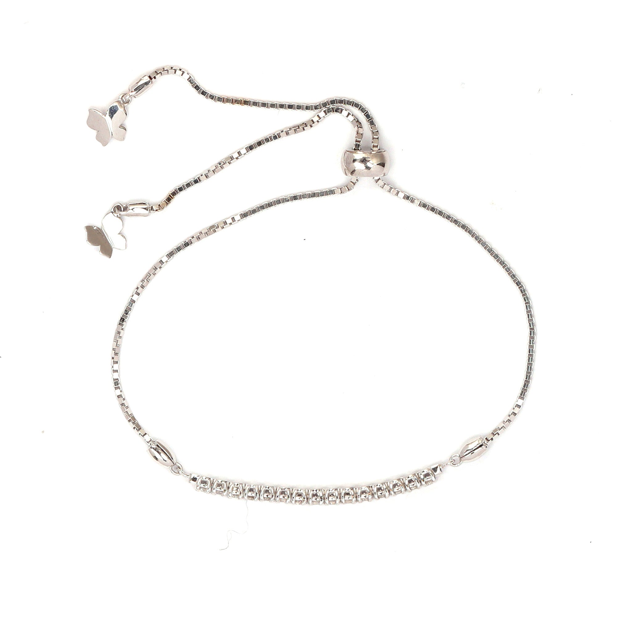 18K gold round brilliant diamond slider tennis bracelet 0.30ct tw. A00145 - FABER JEWELS