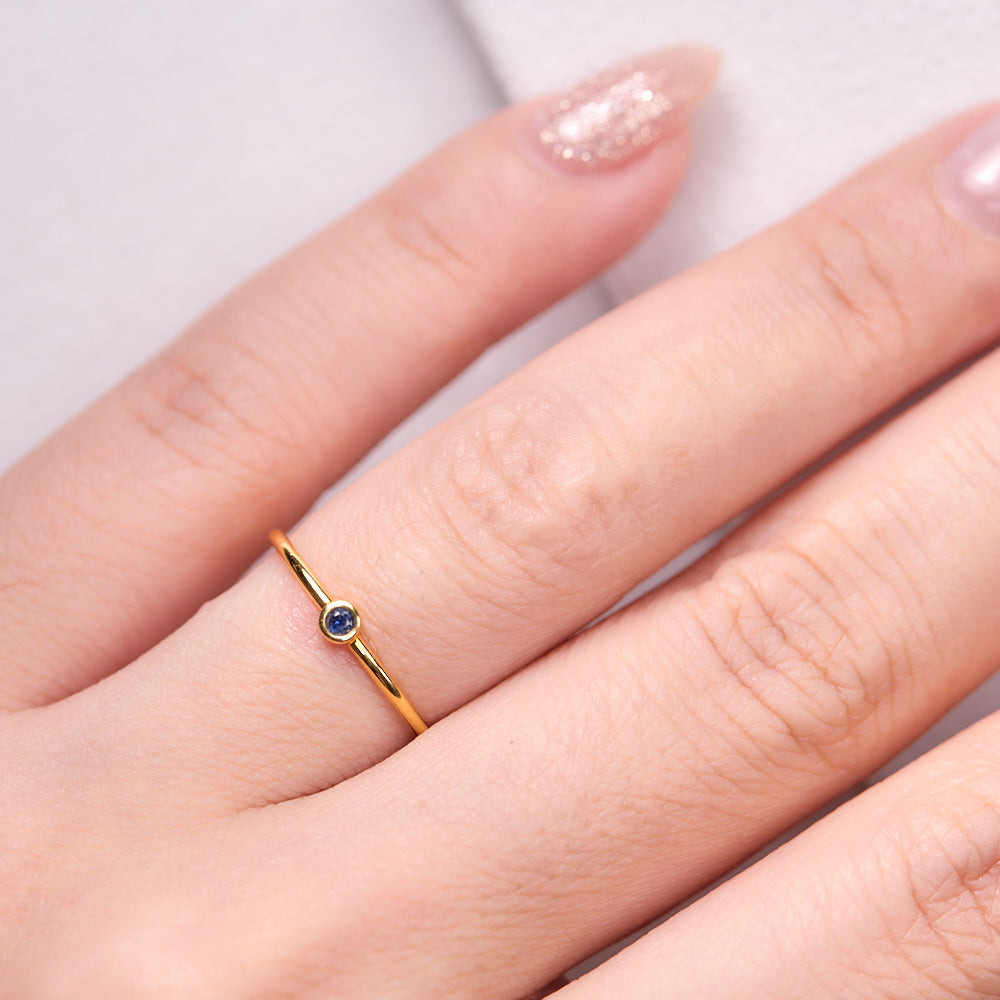 18K Gold Sapphire Ring CC0033 - FABER JEWELS
