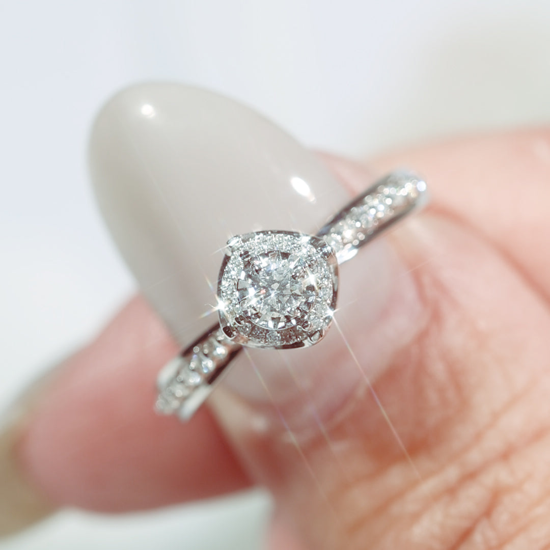 18K Round Brilliant Diamond Ring 0.27ct tw. A00091 - FABER JEWELS