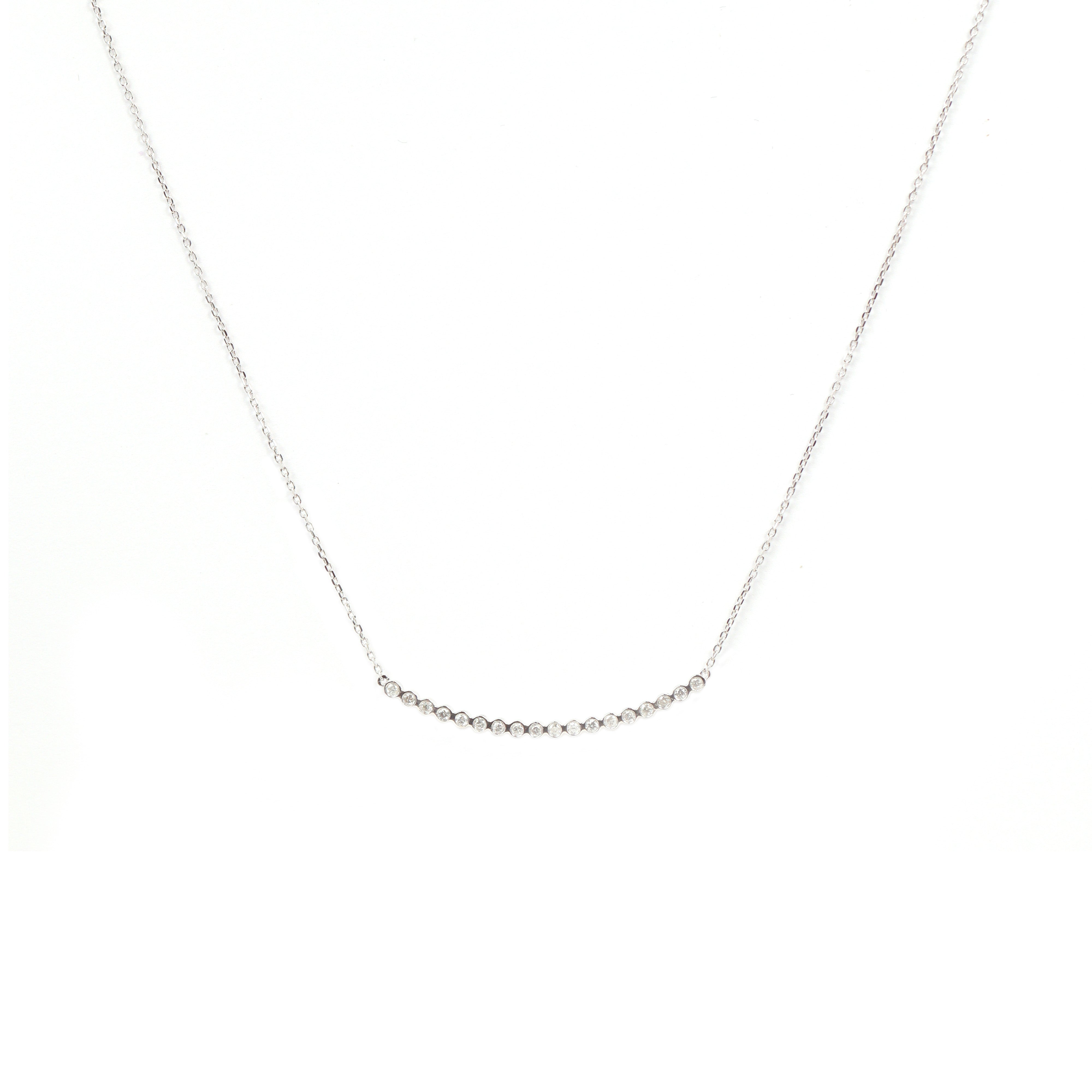 18K Round Brilliant Diamond Necklace 0.23ct tw. A00154 - FABER JEWELS