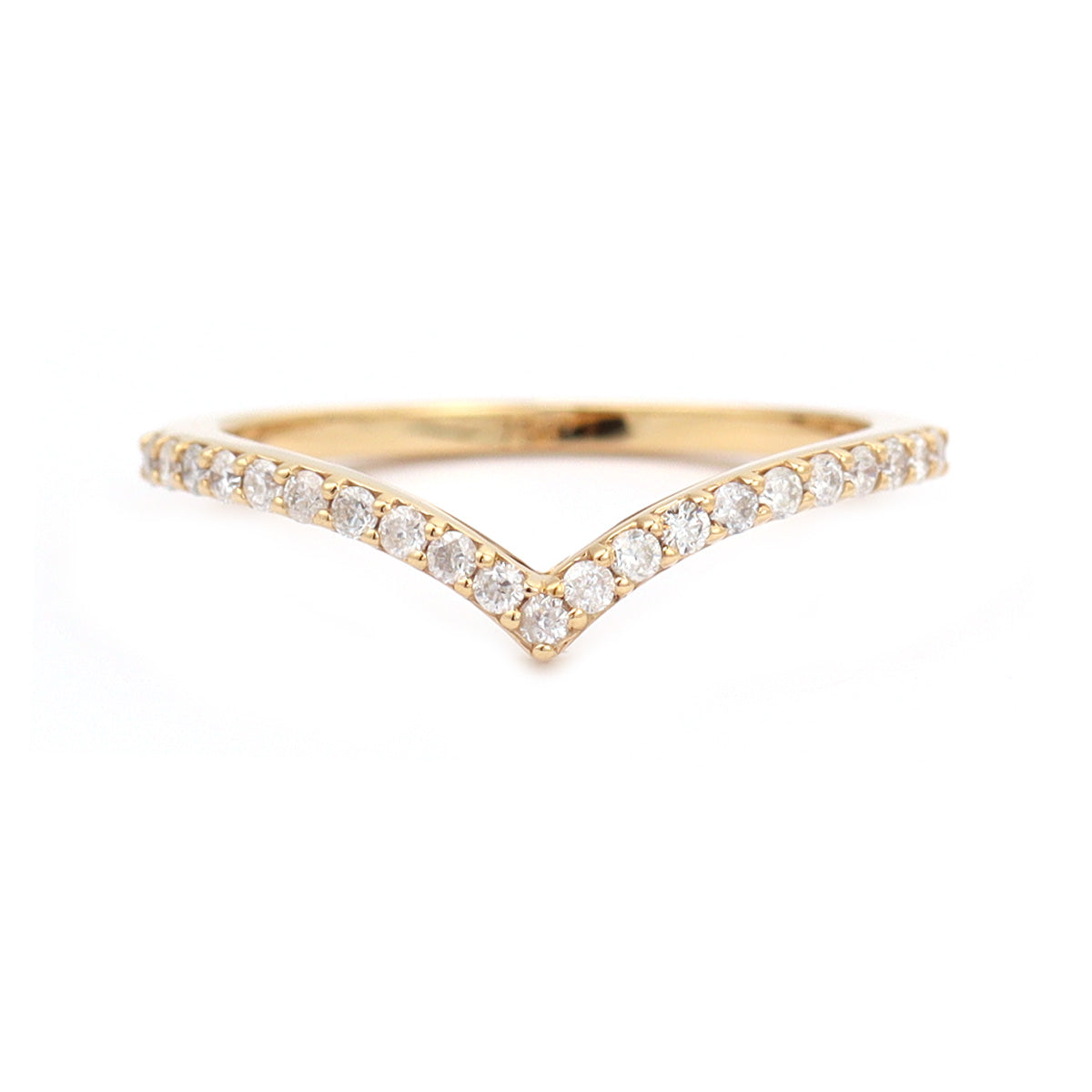 18K Gold Round Brilliant Pave Victoria Ring 0.21ct tw. A00205 - FABER JEWELS