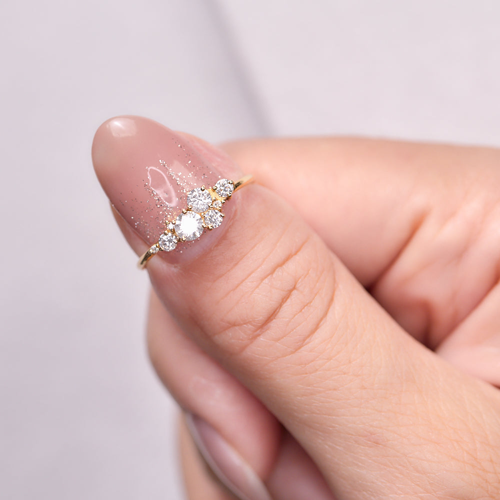 18K Gold Diamond Ring 0.52ct tw. A00240 - FABER JEWELS