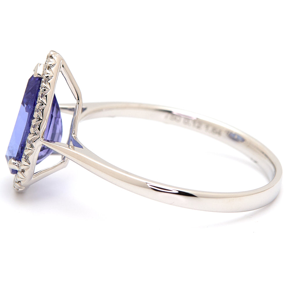 18K Gold Tanzanite Diamond Ring 1.64ct  CC0043 - FABER JEWELS