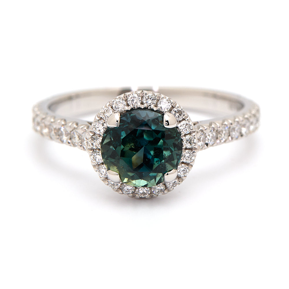 18K Gold Tanzania Colour Change Sapphire Diamond Ring 1.64ct  CC0045 - FABER JEWELS