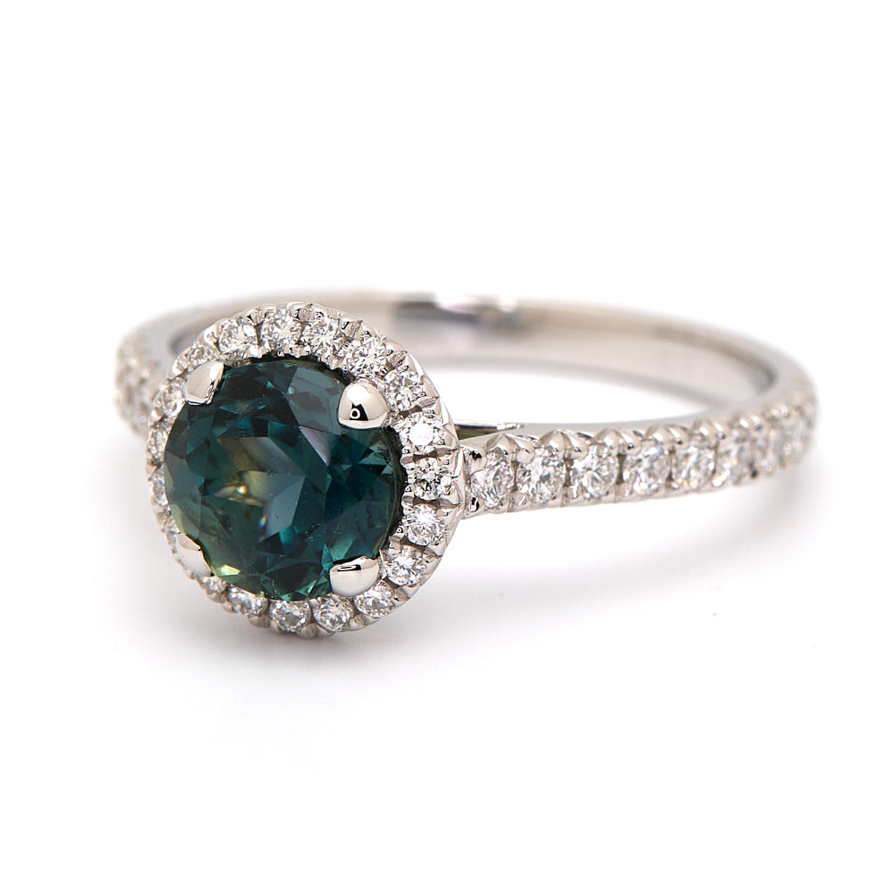 18K Gold Tanzania Colour Change Sapphire Diamond Ring 1.64ct  CC0045 - FABER JEWELS