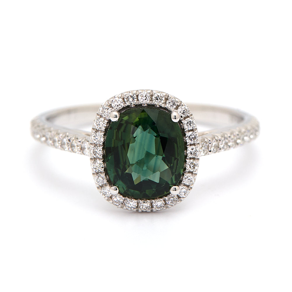 18K Gold Australian Parti-Colour Sapphire Diamond Ring 1.62ct CC0046 - FABER JEWELS