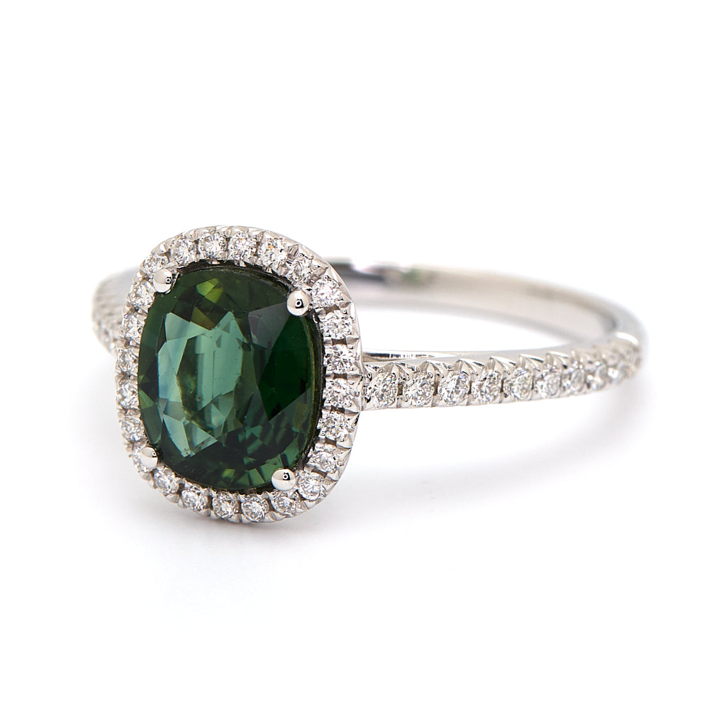 18K Gold Australian Parti-Colour Sapphire Diamond Ring 1.62ct CC0046 - FABER JEWELS