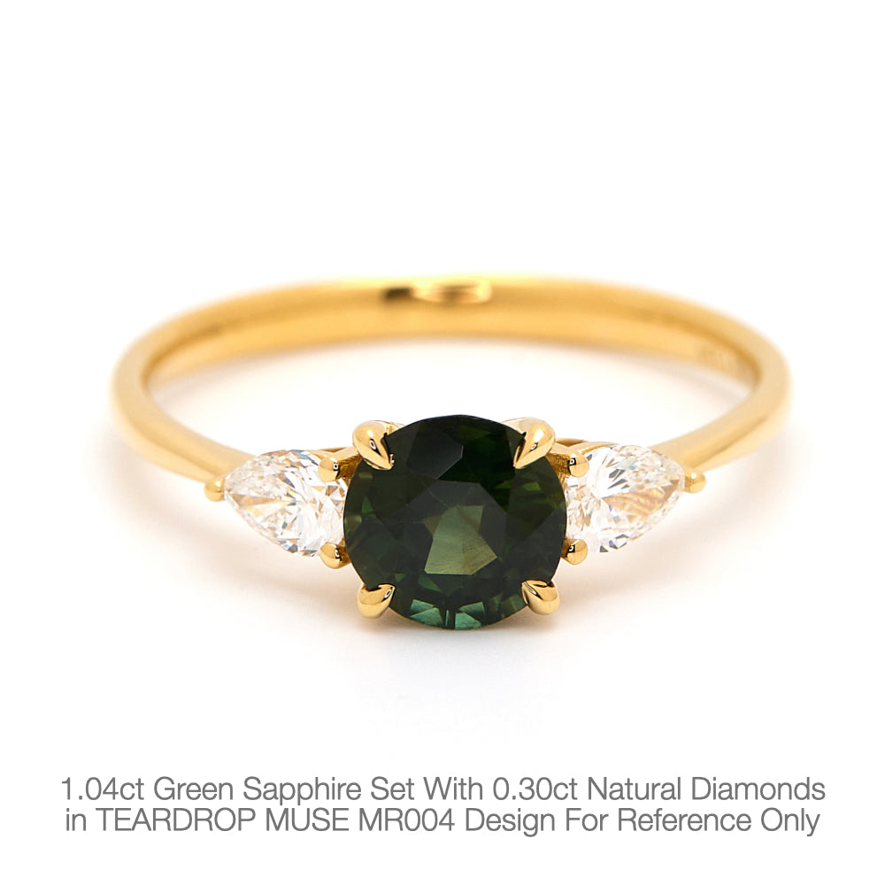 18K Gold Natural Diamond Teardrop Muse Ring Mount MR004 - FABER JEWELS