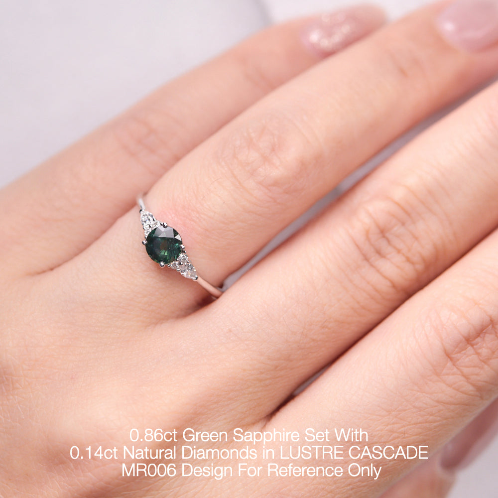 18K Gold Natural Diamond Lustre Cascade Ring Mount MR006 - FABER JEWELS