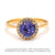 18K Gold Natural Diamond Periwinkle Halo Ring Mount MR014 - FABER JEWELS