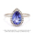 18K Gold Natural Diamond Lisse Halo Ring Mount MR015 - FABER JEWELS