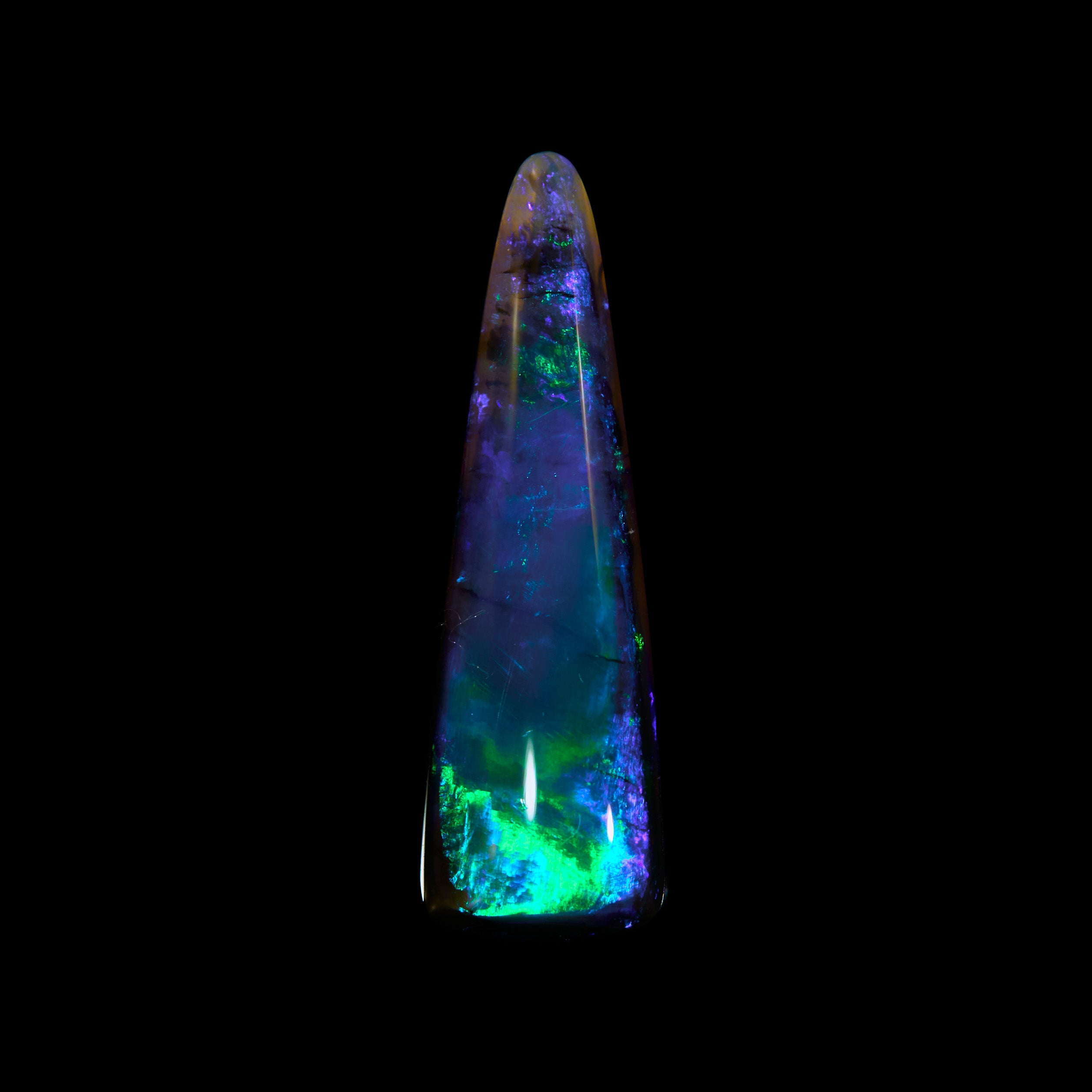 4.47 Ct. Australian Legacy Opal - Super Rare Black Opal Crystal #OL1034
