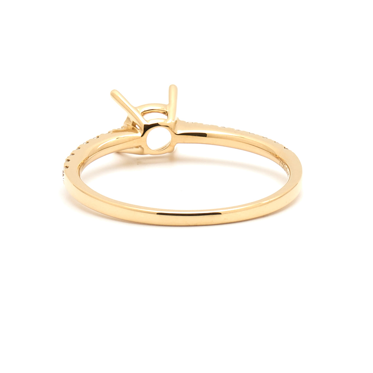 18K Gold Natural Diamond Linea ring mount RM1003 t.c.w. 0.15ct