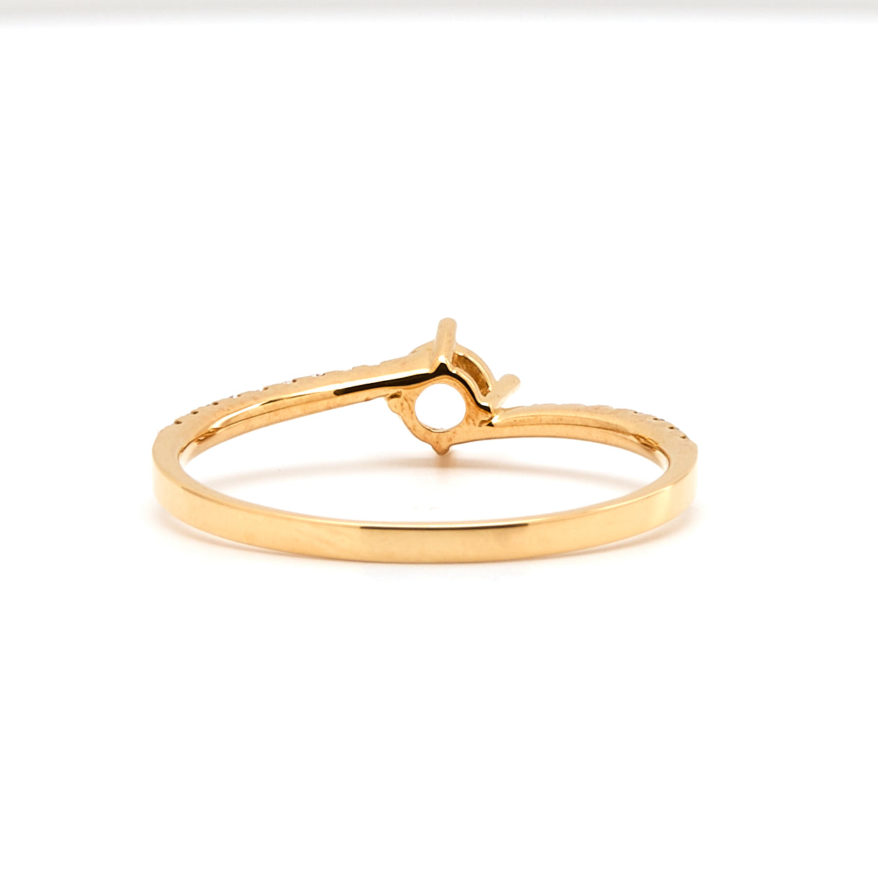 18K Gold Natural Diamond Petaline ring mount RM1011