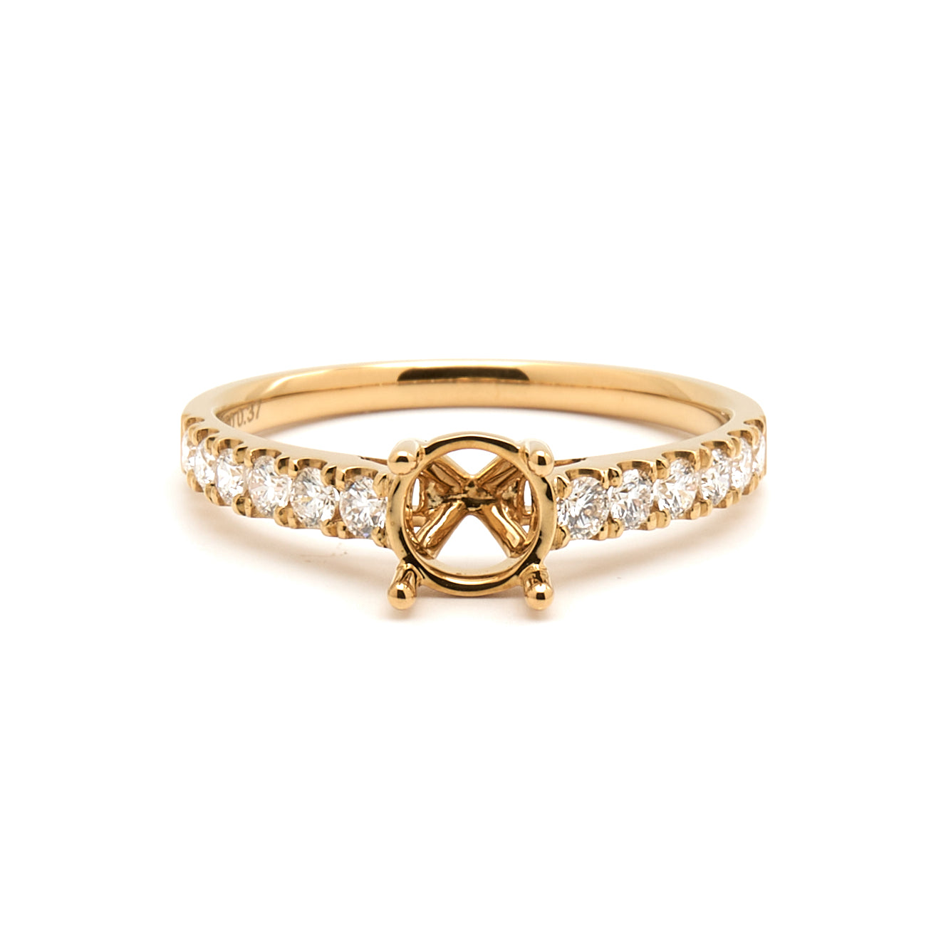18K Gold Natural Diamond Liora ring mount RM1024 t.c.w. 0.37ct