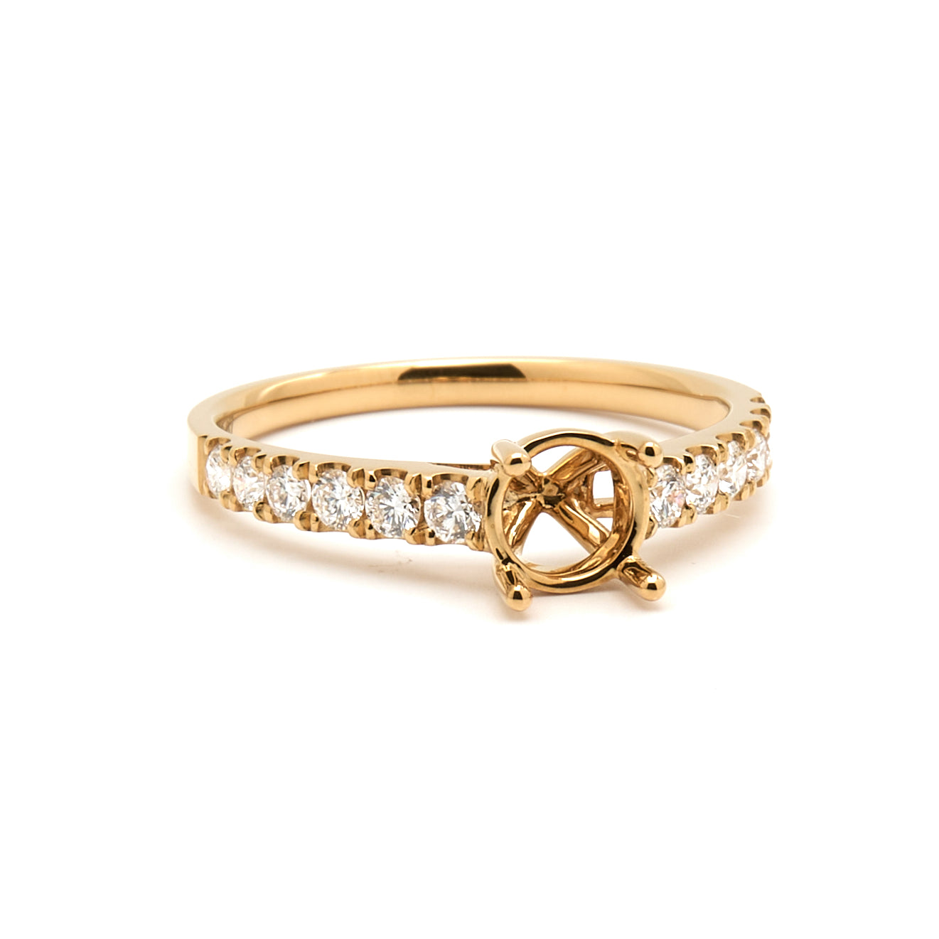 18K Gold Natural Diamond Liora ring mount RM1024 t.c.w. 0.37ct